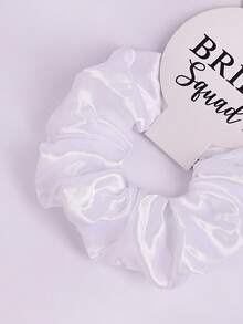 4件套伴娘礼品套装，包含伴娘发夹、发圈、眼镜、缎面柔软发饰、伴娘婚礼回礼、爪夹 - 彩色 - 查看 2