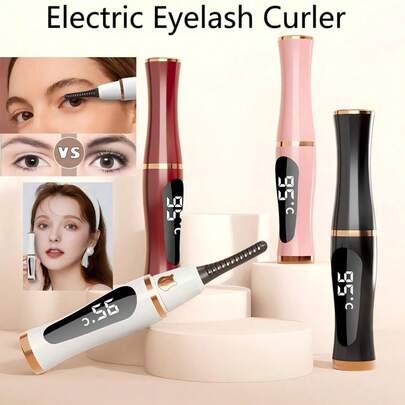便携式睫毛夹，3种温度模式，LED显示屏防止烫伤，持久耐用300mAh电池