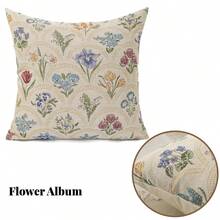 1pc Retro Woven Jacquard Pillow Cover Square 17.7", No Pillow Insert, Classic Home Decor For Living Room Bedroom Office Couch Decoration,Classic Retro Home DecorAntique Style Pillow CoverTimeless Jacquard DecorVintage Woven Home AccessoryClassic Floral Jacquard Living Room Pillow CoverBedroom Cushion CaseOffice Nap Backrest PillowSofa Couch Pillow CoverHome Office Decor PillowBedside Decor Cushion Cover - Beige Floral Album - View 16