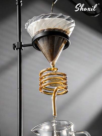 shoxil 1个螺旋咖啡滤杯，容量1-4杯，创意螺旋冷却咖啡滤杯，适用于办公室或家庭，咖啡冲泡漏斗，家用咖啡机配件