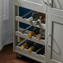 SoBuy FKW45-HG, Kitchen Storage Trolley Serving Trolley Kitchen Storage Cabinet With Stainless Steel Worktop - Grey - View 10