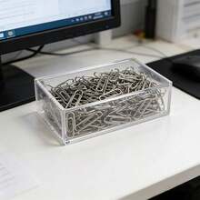 Caja de acrílico con tapa abatible, caja de exhibición con tapa transparente y bisagras, pequeño contenedor de almacenamiento multiusos para escritorio para recuerdos, joyas, dulces - 4 x 2,3 x 1,18 pulgadas - Ver 4