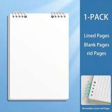 360° Flip Top Flip Notebook Cherry Blossom Pink Or Blue , Double-Sided Ink-Proof For Class/Office/Daily Recording - Màu xanh lam - Xem 11