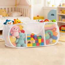 Design cu 2/3 compartimente, poate fi folosit pentru a separa și depozita haine murdare, un coș de rufe pliabil de mare capacitate, care poate fi folosit și pentru depozitarea hainelor, jucăriilor și a diverselor articole. Potrivit în special pentru utilizarea în sufragerie, dormitor și spălătorie acasă. Disponibil în mai multe culori, ușor și practic. - Multicolor - Vizualizare 9