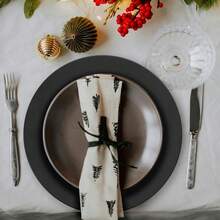 Black Charger Plates, Set Of 6 Serving Charger Plate For Dinner Table, Wedding, Events Plate Chargers - 13 Inch - Black - View 7