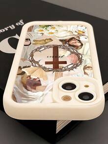 1个时尚十字架耶稣羔羊透明TPU全包防震防指纹手机壳，兼容 17/16/16Pro/16Plus/15/15ProMax/15Pro/11/12/13/14ProMax/11Pro/11ProMax/12Pro/12ProMax/13Pro/13ProMax/14Pro/14ProMax，柔软高端手感 - 彩色 - 查看 2