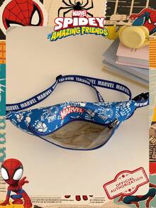 1 Pc Marvel Officially Licensed Spider-Man Pattern Fanny Pack,Multifunctional Sling Bag, Boys' Casual Crossbody Bag, Lightweight Adjustable Strap Chest Bag,Cartoon Coin Purse,Bum Bag, Ideal For Boy,Boy, Young Fans,Students, Perfect For Daily School Runs, Outdoor Play, Theme Park Visits, Holiday Trips, Sports ﻿ - Multicolor - View 6
