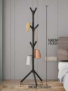 1pc Multifunctional Portable Hanging Hook Rack - Black & White, Independent Storage Box With Cap, Bag, Towel Hooks - Space Saving Plastic Design Suitable For Dorm, Bedroom, Wardrobe - Max Load 1kg - Multicolor - View 12