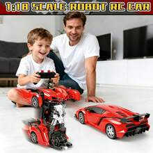 Jovow Transforming Robot  With Remote Control - 2-In-1 Electric Racing Toy, 360° Spinning, App-Controlled,, Transformable Robot To , Compatible With Smartphones/Tablets, Christmas/Halloween Gift For & Teens  - Ideal For Indoor/ Racing & Robot Battles - Red - View 11
