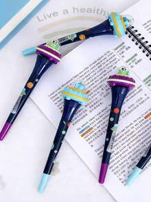 1支/18支装 返校创意 Del 飞碟减压旋转笔，0.5毫米飞碟设计，可旋转，情人节文具，派对礼物，学生用品，奖励笔 - 飛碟轉轉筆 - 查看 7