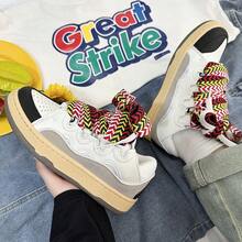 New Style Dexun Women's Shoes Rubber Sole Latex Insole Design Retro Couple Thickened Bread Sneakers Men's Shoes Zapatillas Elegantes De Mujer Sneakers Men - X360白色 - 查看 11