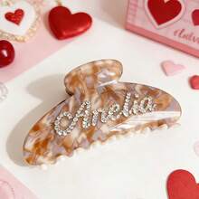 Custom Name Hair Claw Clips - Personalized Rhinestone Pearl Hair Clips Bridesmaid Proposal Gift Wedding Hair Accessory - Multicolor - View 11