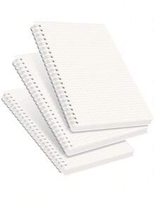 A5 Thick Spiral PP Coil Notebook, B5 Lined/Grid/Blank Refillable Notepad, Thick Paper, Metal Spiral Binding, PP Matte Cover (A5, 20.5*14.5cm) - One Size - View 4