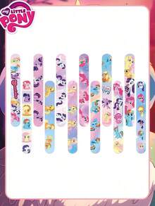 12个小马宝莉拍手环，卡通人物图案KPOP拍手圈，主题生日派对用品，拍照道具，圣诞节，情人节，复活节礼物 - 彩色 - 查看 3