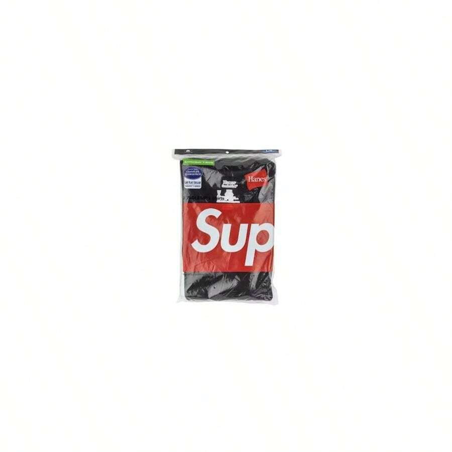Camisetas Supreme Hanes sin etiqueta (paquete de 3) negro - Multicolor - Ver 1