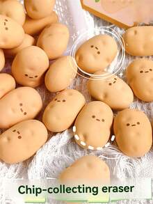 High-Quality Fun Erasers, Quirky Potato Brothers Erasers, Clean Erasers Suitable For Students, Erases Cleanly - A - View 2