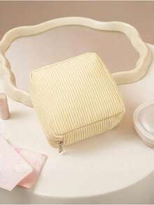 1个毛绒格子化妆包，大号拉链旅行洗漱包，多功能收纳袋，大容量，毛绒收纳袋，旅行化妆品整理包，便携式化妆包，大容量收纳袋，格子化妆包，女士手提包，毛绒拉链化妆包，女士简约拉链旅行包，沙滩包，收纳袋，口红收纳袋，便携式旅行洗漱包 - 彩色 - 查看 14