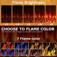 [2 Packages Shipping]Electric Fireplace With Mantel, 23 Inch Electric Fireplace Insert, TV Stand Freestanding Heater With Remote Control Timer LED Flame For Living Room Bedroom,Thanksgiving,Christmas  Gift - 36inch - 查看 3
