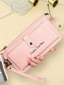 1PC Customized Personalized Name Women's Card Holder, PU Leather Zipper Card Holder For Women Small Zip Mini Wallet Coin Purse Letter Portable, Multifunction, Versatile, Heart Shaped Tassel Wallet, Customized Wallets & Card Cases, Bridesmaid Gift,Newlywed Gift, Perfect Gift For Girlfriend. - Multicolor - View 6