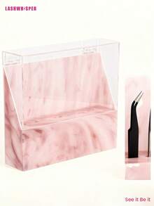 Dust-Proof Acrylic Tweezers Holder, 6/8 Compartment Eyelash Tool Storage Box With Flip Lid, Transparent Eyelash Extension Storage Box Suitable For Makeup Tweezers - Multicolor - View 12