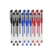10-100Pcs European Standard Office Signature Gel Pen With 0.5mm Red Blue Black Ink Bullet Head ,Suitable For Student Office Stationery Gift , Back To School - Sets - View 5