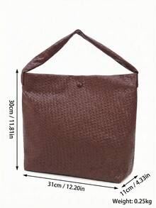 Luxury New PU Fashion Design High-End Tote Bag - Coffee - View 3