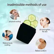 2 Pack Silicone Ice Roller For Face Eye Puffiness Relief Reusable Facial Ice Mold For Fine Lines Pores Green - Bộ 2 chiếc màu xanh lá cây và đen - Xem 4