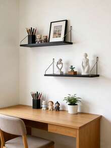 1件套房间、卧室、客厅、书房、宿舍隔断架、壁挂式悬浮架、免钻孔壁挂架、墙面装饰、卧室、厨房、办公室、书架、储物架 - 彩色 - 查看 2