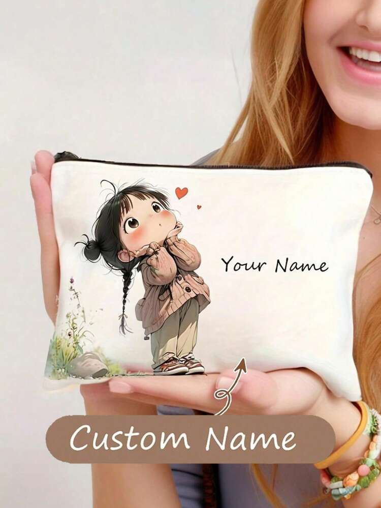 1 túi đựng mỹ phẩm thiết kế theo yêu cầu, túi đựng mỹ phẩm họa tiết hoa cổ điển, túi đựng mỹ phẩm màu be dễ thương, bền, dung tích lớn, có thể gấp gọn, giặt máy được, lý tưởng cho phụ nữ đi du lịch, dự tiệc và mua sắm, túi đựng mỹ phẩm cá nhân hóa. - Nhiều màu - Xem 19