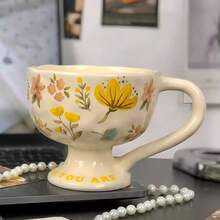 Ceramic Cup Coffee Cup Water Cup Mug Tea Cup Cup Meeting Room Office Personal Dedicated Japanese Style Ceramic Floral Pattern - Multicolor - View 7