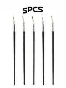 5PCS Curved Eyeliner Brush Multifunctional Makeup Angled Eyeliner Brush Tool, Suitable For Concealer And Ultra-Fine Eyeliner Makeup Tools ﻿ - Multicolor - View 7