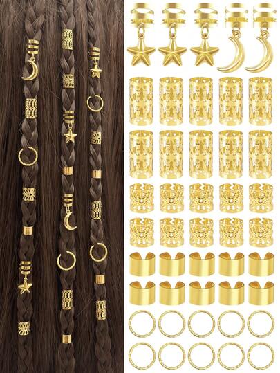 45pcs Star & Moon Hair Scrunchies Hair Accessories Suitable For Women & Girls Party & Festival Decoration