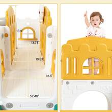 Kids Freestanding Slides - Orange/Green - View 7