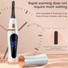 便携式睫毛夹，3种温度模式，LED显示屏防止烫伤，持久耐用300mAh电池 - 彩色 - 查看 6