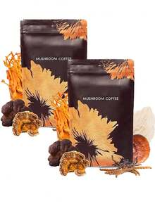 Mushroom Coffee USDA Organic With 6 Adaptogenic Mushrooms And MCT Oil, USA Grown Instant Coffee For Better Energy, Focus, Digestion, Immunity With Turkey Tail, Shiitake, Lion's Mane, 30 Servings - 2件 - 查看 6