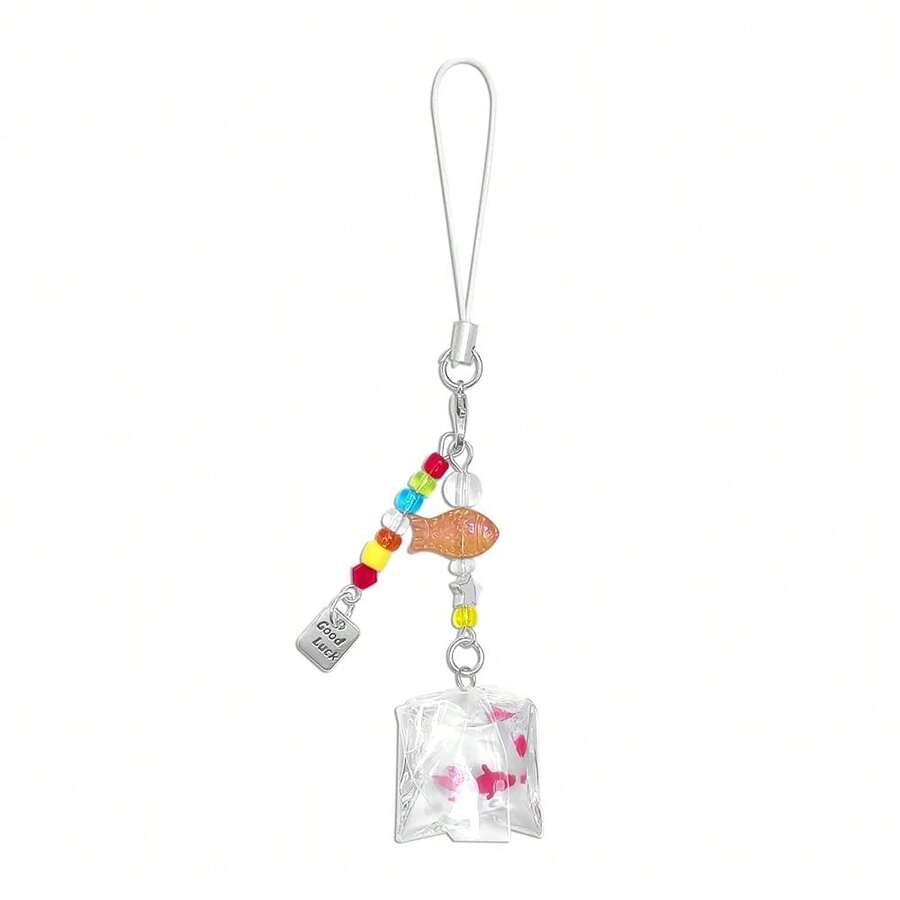 Y2K Cute Phone Charms Set - Aesthetic Cherry,Flower, Butterfly & Star Cell Phone Straps, Kawaii PhoneAccessories For Bag Keychain, , Camera Decor - Cá Hồng - Xem 1