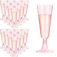 Copas de champán con borde dorado de 5.5 onzas, adecuadas para picnics, bodas, celebraciones, elegantes y fáciles de limpiar - Varios colores/estilos aleatorios - Ver 1