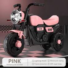 Mini Motocicleta de Impulso para Niños de 2-5 Años, Soporte de hasta 45kg, Diseño Moto Chopper, Montable con Luz LED y Sonido, Todoterreno, Regalo para Niños - Rosa - Ver 11