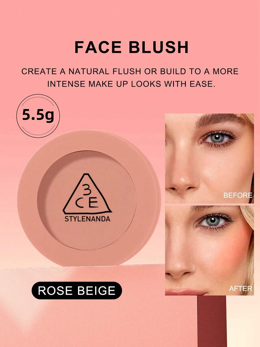 Phấn má hồng 3CE - #Rose Beige - Romantic Sunset Rose - 5.5g - # Màu be hồng - Xem 1