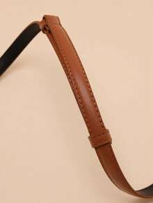 1条装和2条装女士复古简约PU皮细腰带，适合夏季、上学、秋季、万圣节等场合 - 彩色 - 查看 3