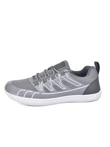 1 Pair Men's Thin Sole Casual Barefoot Sneakers, Soft Bottom Breathable Lightweight Minimalist Shoes - Grey - View 4