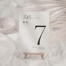 20pcs Customizable Wedding Table Number Cards (Without Stand), Printable Table Number Cards, Editable Table Number Cards, DIY Table Number Plates - White - View 6