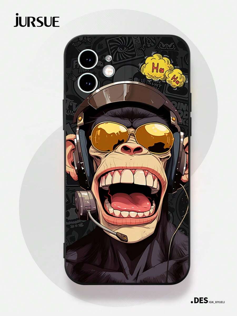 Ốp điện thoại ngộ nghĩnh, Ốp điện thoại xấu xí JURSUE Thời trang Thẩm mỹ Xấu xí Kỳ lạ Ngộ nghĩnh Chống sốc Bảo vệ Mềm mại Tương thích với iPhone 17 16 15 14 13 12 11 Pro Max SE 2020 X XR XS Ip 8 7 Plus XYM2476 - màu đen - Xem 1