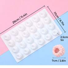 1 pieza Molde de silicona para Charlotte de frambuesa, 24 moldes de hornear antiadherentes aptos para tartas de frambuesa, pasteles mousse, rollos de merengue, accesorios de repostería - Multicolor - Ver 5