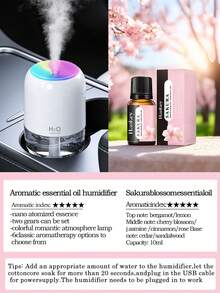 One 200ml Car Spray Humidifier, Household Products Of Bedroom Humidifier, Three Colors Available, With Colorful Atmosphere Light And Night Light Functions, USB Power Supply, Water Free Automatic Power-Off, Touch Control Operation, Silent Operation, Simple Design, Natural Beauty, Small And Easy To Carry - Multicolor - View 22