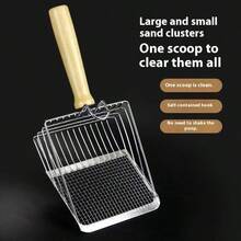 Large Stainless Steel Litter Scoop With Fine Mesh, Cat Litter Scooper Poop Shoveling Tool - Multicolor - View 11