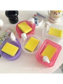 Pump Liquid Soap Dispenser, Kitchen Dish Brush & Sponge Holder, Suitable For Home Cleaning And Sink - Dish Soap Dispenser - View 1