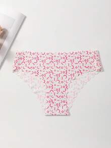 8pcs/Pack Soft Cloud-Like Fabric Panties With Retro Memphis Print & Ruffle Trim, Skin-Friendly Breathable Seamless Triangle Briefs, Essential For Sweet Girl Daily Wear - Multicolor - View 5