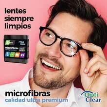 ¡Recomendado Opticlear!®| Paños de Limpieza de Lentes Ultra Premium| Paquete de 8| Medidas: 19x17cm| Limpia tus Lentes Sin Rayones| Lentes, Cámaras, Auriculares VR/AR, Pantallas| Colores: Morado (2), Verde (2), Azúl (2), Naranja (2)¡Top de Temporada - 1 - Ver 8
