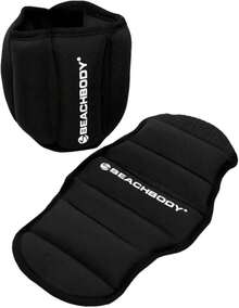 Pesas de tobillo de 2 libras, correa ajustable para el tobillo y pesas de entrenamiento de muñeca, equipo de gimnasio en casa para yoga, pilates, HIIT, entrenamiento de fuerza, fitness, levantamiento de pesas, caminar, neopreno, black - 1 - Ver 1